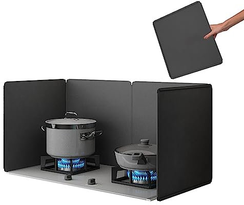Paraspruzzi Pieghevole, Cucina Paraspruzzi Cucina, Paraspruzzi per Padella, Protezione per Fornelli A Gas per La Cucina, Nero, per Frangivento Delle Finestre, Barbecue All'aperto ( Size : 60x90x45cm )