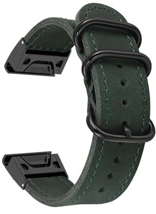 Armbänder für Garmin Instinct/Instinct Esports/Solar/Tide/Tactical Armband, Vintage Leder mit Verstellbarer Edelstahl Metall Schnalle Ersatzarmband Kompatibel mit Garmin Instinct Uhrenarmband (7)
