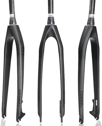 NBTRXWAFR 26/27.5/29Er Forcella Rigida MTB 1-1/2 QR 9Mm Forcella in Fibra di Carbonio Completa Tubo Conico Freno A Disco Forcella Anteriore per Bicicletta,Nero,27.5inch