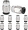 PC4-M10 Stecker,PC4-M10 Pneumatik Steckverbinder,PTFE Tube Quick Push Fitting for Extruder 3D Printers(10 Stück)
