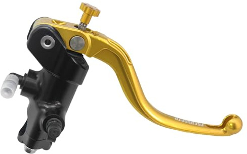 Pompa Freno - Lavorata CNC - 16x18 Con Corpo Pompa Anodizzato, Leva Fissa Lunga Oro (Pomello+Leva) per KTM SX (CC 125) 2023-2025