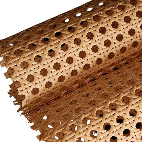 Cane Webbing,Rattan 40-45cm Width 0.2m Length Vinyl Weave Rattan Wicker Cane Webbing Roll Furniture Chair Table Repair Material Decor(Primary Color 45CM,Length 30cm)