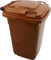 The-Wheelie-Bin-Company 30 Litre Miniature Wheelie Bin Brown NO Castors