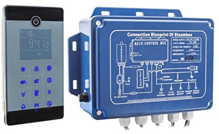 YQVEOT Dampfduschen-Generator-Set, 2 8kw. Wandmontierte Stil Duschkabinett Kabine Dampfbad Sauna Generator for Home SPA Bath für gewerblichen Heimgebrauch