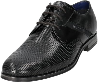 bugatti Herren Schnürstiefel, Männer Stiefel Kaltfutter,Chukka Boots,schnürung,Boots,Winterstiefel,Winterschuhe,schwarz