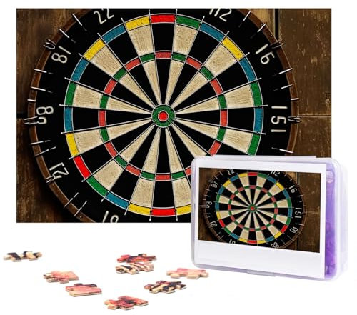 300PCS Jigsaw Puzzle for Adults Personalized Picture Puzzle Dart Board Customized Wooden Puzzle for Family, Birthday, Wedding, Game Nights Gifts Animal Puzzle 15x10.2 inches
