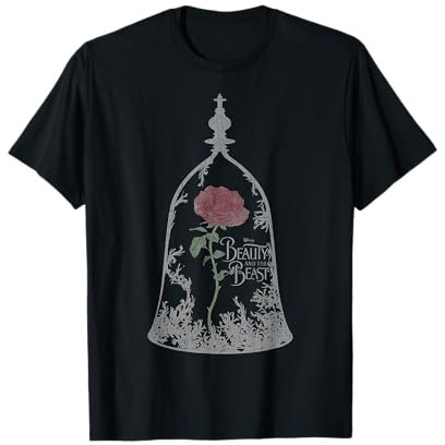 Disney Die Schöne und das Biest Rose in Glas Grafik T-Shirt T-Shirt