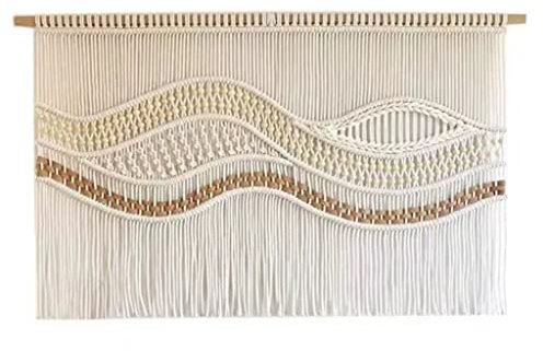 GSHUPIOU Tissé Tapisserie Mur Suspendu Tapisserie Murale tissée à la Main Nordique, Tissu de Fond de canapé de Salon, Peinture Murale Simple de la Famille d'accueil(120x85cm)