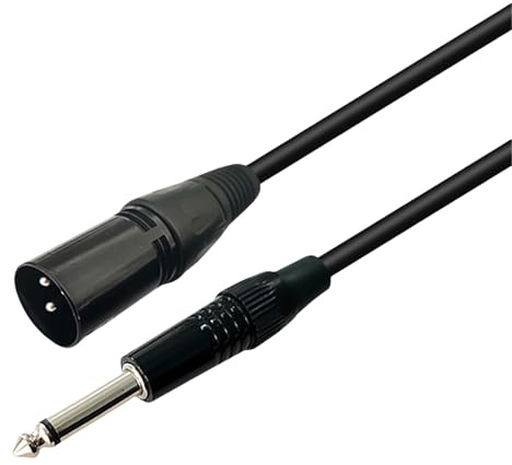 Cavo sbilanciato da 6,35 mm/1/4 a 3 pin maschio da 6,35 mm a 3 pin cavo maschio per microfoni amplificatori 0,3-20 metri Mono opzionale a XLRR cavo microfono