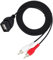 LLINthy Câble adaptateur vidéo composite USB femelle vers 2RCA mâle pour téléphone, tablette, home cinéma, câble USB femelle