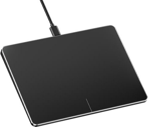 ProtoArc Kabelgebundenes USB-Trackpad für Windows 10/11, große hochpräzise T1-Trackpad-Maus mit mehreren Gesten, ultradünn, tragbar, Aluminium-Touchpad-Maus für Computer/Desktop/Laptop, Schwarz
