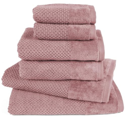 Pure Label Handtuch Set 6tlg 2xDusch 2xHand 2xGäste Mauve