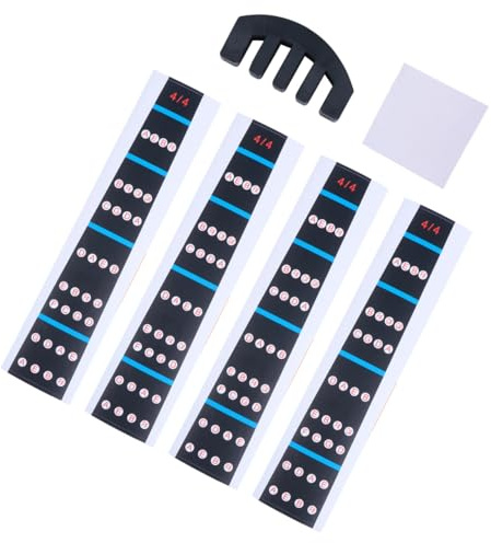 HOODANCOS Violin Finger Guide mit Abnehmbarem Griffbrett aufkleber und Praktischem Übungsdämpfer Transparentes Fingersatzband für Geige Anfänger Inklusive Reinigungstuch Zufällige Farbe