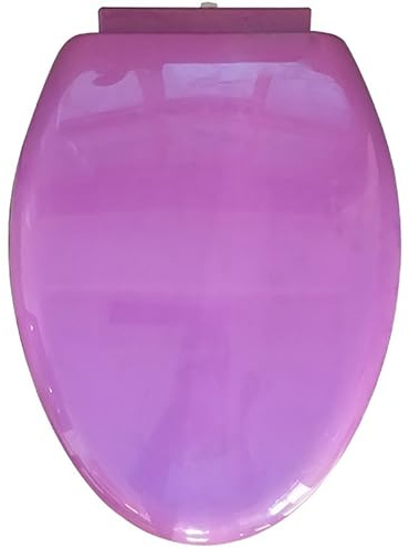 Toilettendeckel mit Absenkautomatik, Klodeckel aus Verdicktem PP-Kunststoff, WC Sitz Passend für V-Förmige Toiletten, Klobrille in Verschiedenen Farben Erhältlich(Purple)