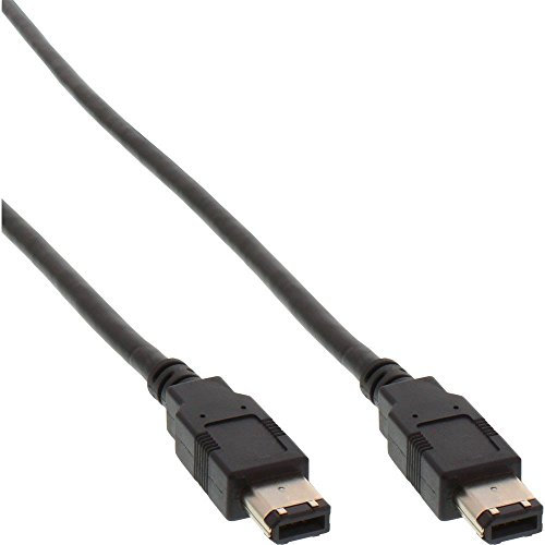 InLine 34010 câble firewire Noir 10 m - Câbles FireWire (Noir, Male connector / Male connector, 400 Mbit/s, 10 m, digital camcorders, DVDs)