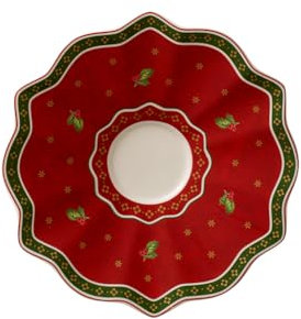 Villeroy & Boch 14-8585-1311 Platillo para Taza Toy's Delight, para Navidad, 16,5 cm, Porcelana, Rojo, Té o Café