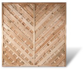 Zaun Angebot 6 x Diagonal Lamellenzaun Sichtschutzzaun Maß180 x 180 cm (Breite x Höhe) aus Kiefer/Fichte Holz, druckimprägniert Berlin Diagonal Aktions Preis