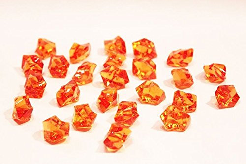 eventkauf 40 Diamanten Streuteile Dekosteine 2,5 x 2,1 cm (Orange)