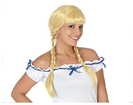 ATOSA Perücke Zöpfe Blond - Pelucas