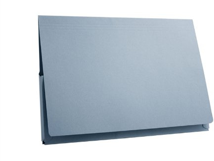Exacompta - Ref PW3-BLUZ - Guildhall - Pocket Wallet, 14x10 / 350 x 242mm, 315gsm Heavyweight Premium Quality Manilla, A4 & Foolscap, Blue Angel Certified - Blue, Pack of 50