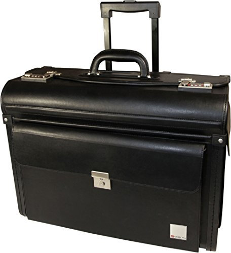 Monolith 2179 - Pilotenkoffer, Trolley in 48 cm, aus Kunstleder in Schwarz