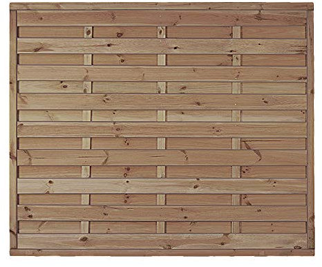 Günstiger Sichtschutzzaun Windschutz Maße 180 x 150 cm (Breite x Höhe) aus Kiefer/Fichte Holz, druckimprägniert Berlin Massiv II