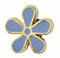 1000 Flags Vergissmeinnicht ausgeschnittene Blume Freimaurer Anstecker – K045, Emaille, Metall