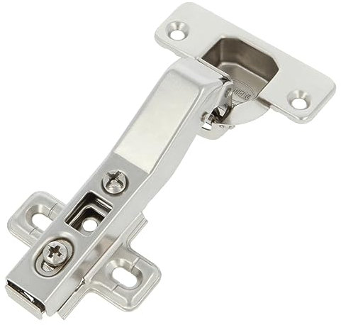Amig - Pack de 20 bisagras - Copa recta - Ø35 mm - Con Pestillo de apertura rápida - Distancia entre los agujeros de 48 mm - Bisel +45° - Para muebles de cocina - Acero plateado.