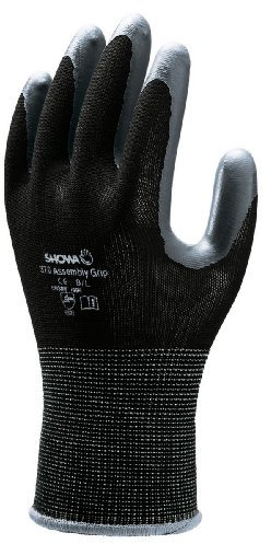 SHOWA 370, Nitril – Beschichtung, Mehrzweck, Schwarz / dunkelgrau, 7/M