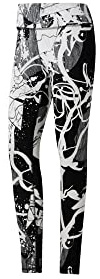 Reebok Damen Der Legging-abstrakte Bloss Tights, Black (schwarz), S