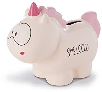 Nici 42503 Spardose Einhorn Theodor Spielgeld, rosa, ca. 7,5 x 12 x 16,5 cm