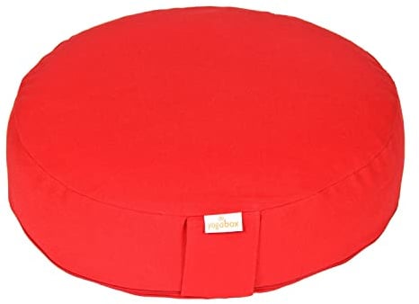 Yogabox Meditationskissen Basic extra FLACH, rot
