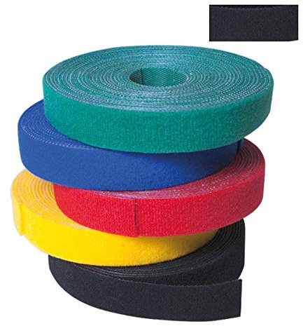 Faconet® Kabelbinder aus Klettband Breite 16mm auf Rolle (4 Meter, schwarz)