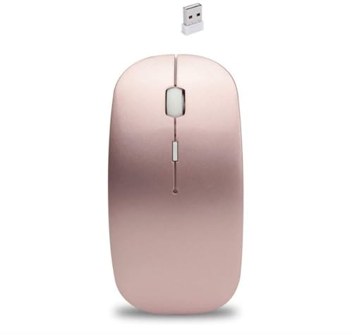 Rechargeable wireless Bluetooth mouse mute dual mode mouse desktop notebook Bluetooth mouse rose gold