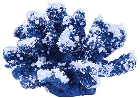 IMIKEYA Künstliche Koralle Ornament Aquarium Korallen Dekoration Pflanze Künstliche Korallen Deko für Aquarium Landschaft Unterwasser , Blau