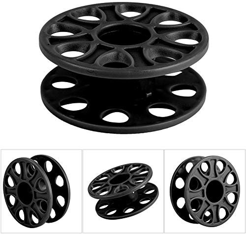 Keenso Diving Fingerspule, Kunststoff Leichte Scuba Diving Compact Fingerspule Reel Diver Unterwasserzubehör(Schwarz)