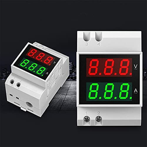 ATEC - Voltmetro Amperometro LED AC80-300V / 0-100A per DIN-RAIL (D52-2042)