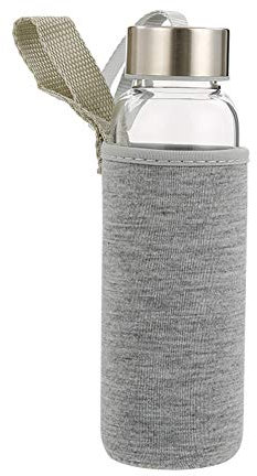 Dgree Trinkflasche Fitness Trinkflasche Sporttrinkflasche Trinkflasche Glas Trinkflasche Glas Bruchsicher Trinkflaschen Trinkflasche Sport Trinkflasche 1l Trinkflasche Gray,360ml