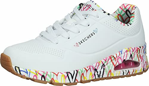 Skechers Uno-Loving Love 155506-WHT, Womens Sneakers, White, 38 EU