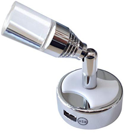 Dimatec LED Leseleuchte mit Nachtlicht, USB, 12V, 1W