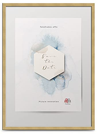 aFFa frames Hekla - Marco de fotos MDF (50 x 70 cm), color dorado