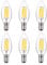 Luxvista LED Candle Light Bulb B15 SBC Small Bayonet Cap Warm White 2700K,4W B15d LED Filament Candle Bulb Dimmable,40W Incandescent Equivalent,C35 Bulb for Chandeliers,Ceiling Light (6- Pack)