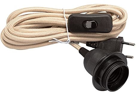 Câble textile pendulaire E27 avec interrupteur 4,5 m EC01B