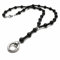 Halskette Onyx 8mm 4mm schwarz perlenkette Runde Verschluss damenkette herrenkette Y-kette Schmuck Kreuz Handmade (67 cm)