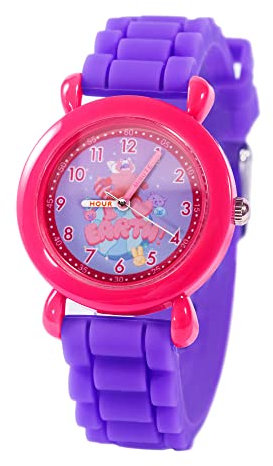 Disney Turning Red Montre à quartz analogique en plastique pour enfant avec bracelet en silicone, violet, Moderne