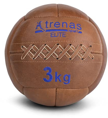 trenas Medizinball 3kg aus Leder | Lederball | Original Medizin Ball Elite | Medizinball Leder | Medizinbälle