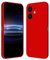 RankOne Custodia per iPhone 12 (6.1 Inches) Cover Morbida in Silicone TPU - Rosso Cina