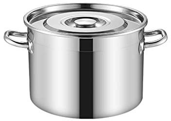 Olla, 13-40L, Comercial, Cubo de sopa de acero inoxidable 304, Cubo de olla guisada/Cubo de almacenamiento de aceite con tapa para estufa de gas/cocina de inducción (40L)