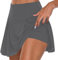 Shorts et Bermudas Femme Ete Casual Sport Tennis Plissée Jupe Running Yoga Chic et Elegant Couleur Uni Taille Haute Mode Plage Short Court Fluide Doux Leger Pas Cher Short Femme Grande Taille Gris L