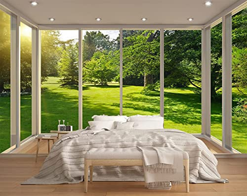 Tapete 3D Wandbild Balkon Landschaft Fototapete 3D Effekt Vliestapete Wohnzimmer Schlafzimmer Wanddeko
